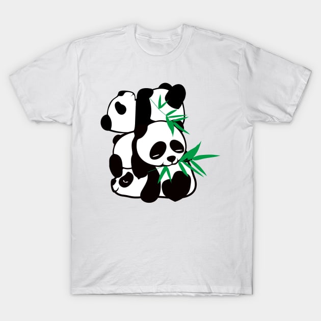 Lazy Pandas T-Shirt by Jack Wolfie Gallery